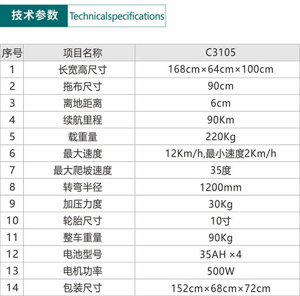 电动利通尘推车C3105